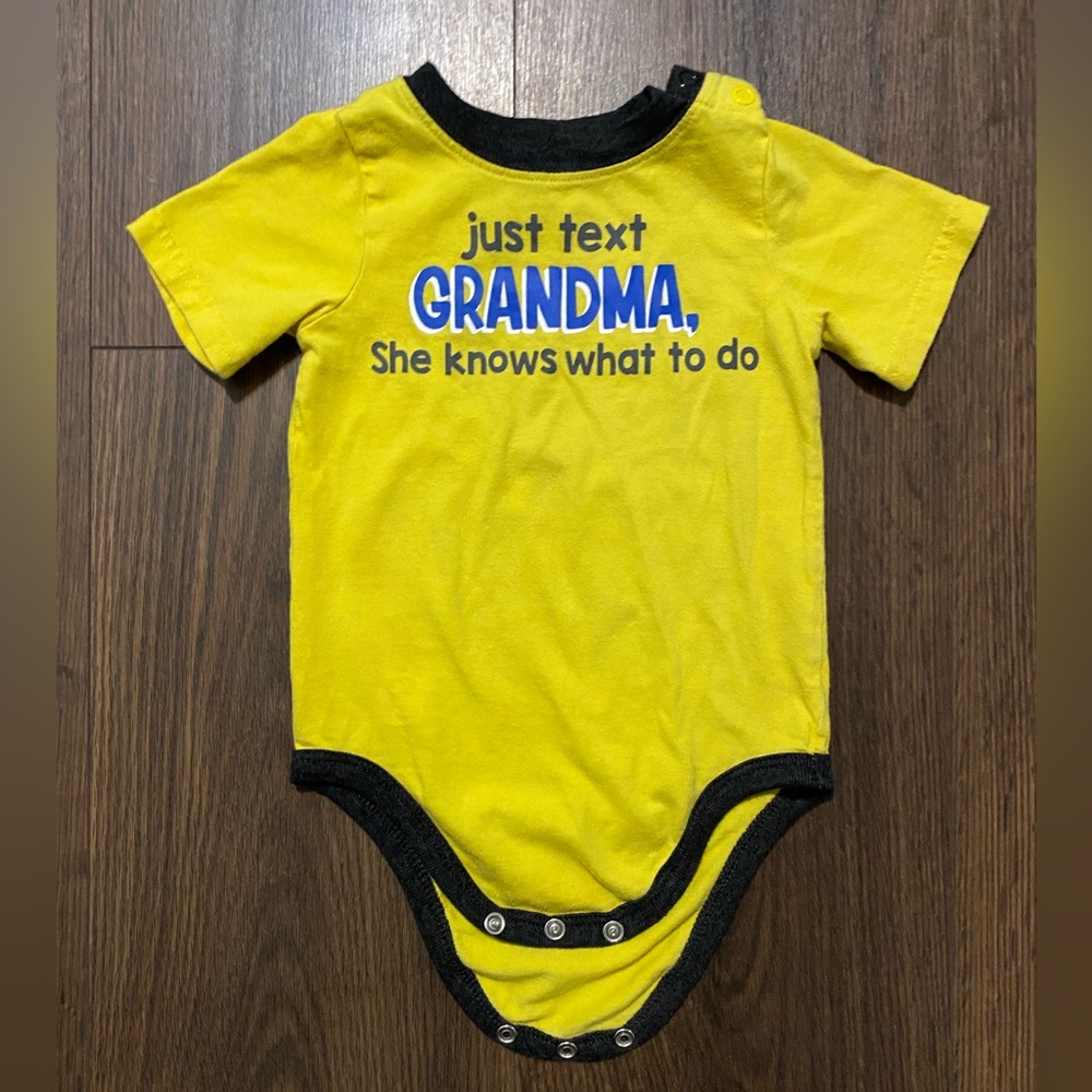 Baby Garanimals Yellow Graphic Onesie 12M